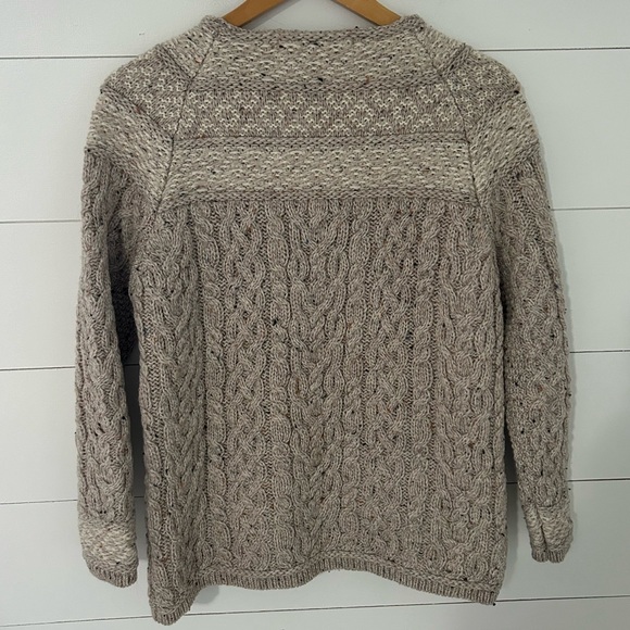 Aran Mor Ireland 100% Merino Wool Cable Knit Sweater - Picture 2 of 8